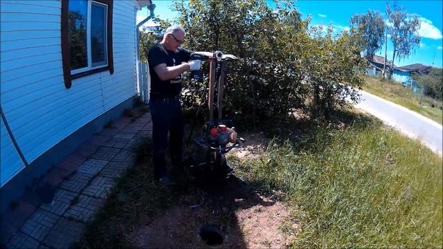 Стойка для ручного мотобура с червячным редуктором смотреть онлайн