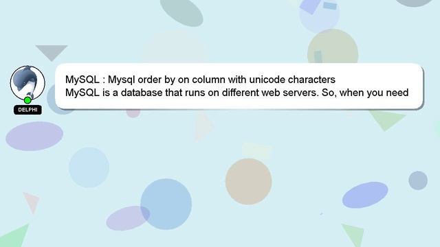 MySQL : Mysql order by on column with unicode characters