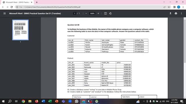 Data Base Task 08 | Write a Search Query Statement | 1st Year | Java Institute | Navindu Tharaka смотреть онлайн