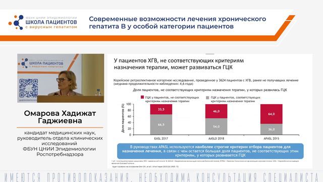 Тактика ведения пациентов с вирусным гепатитом B на фоне онкопатологии