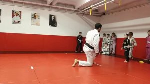 Кувырок назад с выходом в стойку