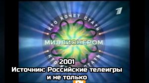 Эволюция рекламных заставок программы "О, счастливчик!/Кто хочет стать миллионером?" (1999-н.в.)