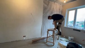 Клеим фотообои  на основе флизелина. Отделка панельки часть 9.
