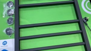 Полотенцесушитель электрический Маргроид В81/10 80х50 профильный чёрный матовый, Правый