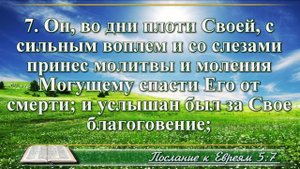 Послание к Евреям с музыкой глава 5 читаем и слушаем