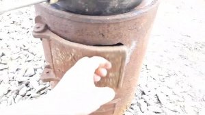 Восстановление старой буржуйки и блины на природе