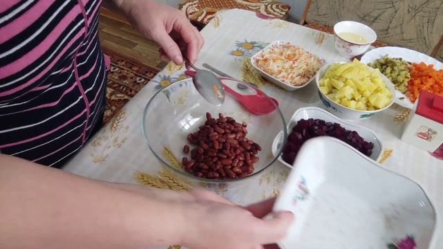 Салат Винегрет!!! #салат #салаты #винегрет #вкусно #еда #готовка #интересно #рецепты #рецептысалатов