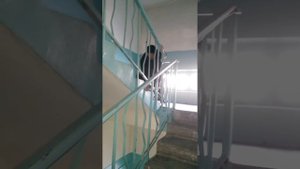 инвалид сам спускается на коляске с пятого этажа