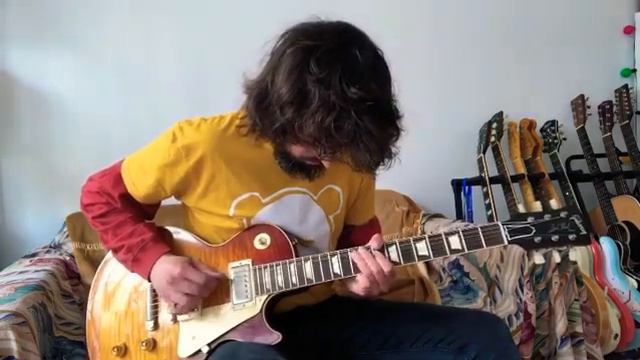 Playing at home with Gibson Les Paul 1959 60th anniversary Royal Teaburst with Klon Centaur смотреть онлайн