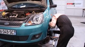 FORD Fiesta V, Mazda II - FRONT - Передние амортизаторы KYB установка