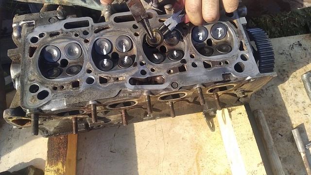 № 5 "ЭКСПЕРИМЕНТ" Продолжается, горячая правка клапанов на головке, Курс по ремонту. смотреть онлайн