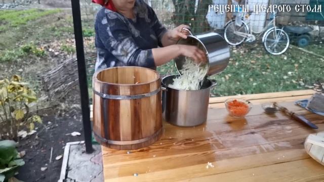 Квашеная капуста  Хрустящая, вкусная  Рецепт простой  Солим солёной водой!