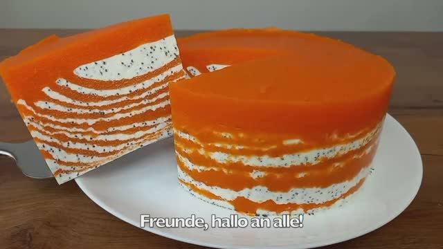 Вкусный торт,без выпечки! Морковно фруктовый!