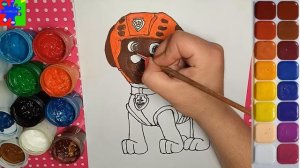 Как нарисовать Зума из мультика Щенячий патруль. Простые рисунки для детей.Paw Patrol Zuma.