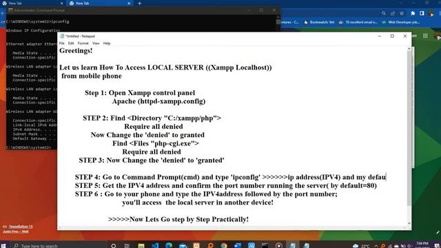 How To Access LOCAL SERVER Xampp Localhost from Mobile Phone