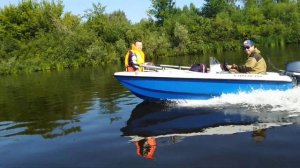 лодка кайман 350 и Ямаха 9.9 15 дистанция