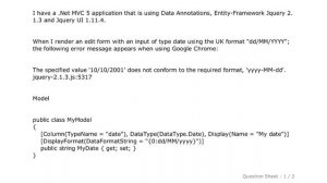 jQuery : The specified value does not conform to the required format yyyy-MM-dd