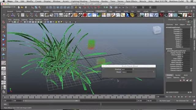 Blending Brushes   Paint Effects Autodesk Maya Tutorial