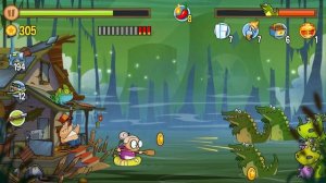 НЕ ЗЛИ БАБУЛЮ с ВЕСЛОМ! РАЗБЛОКИРОВАЛ ГРАНАТОМЁТ и НОВОГО БОЛОТНОГО МОНСТРА в игре Swamp Attack