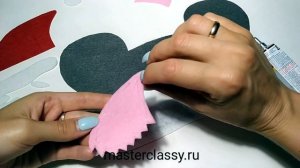 Красивая новогодняя маска из фетра «Мышка». Как сделать маску Мыши своими руками. Видео урок