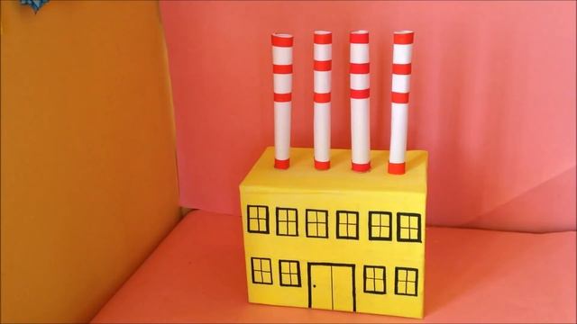 air pollution model | factory model | science project | best out of waste | howtofunda | still mode