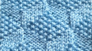 3D узор из лицевых и изнаночных петель. Часть 2