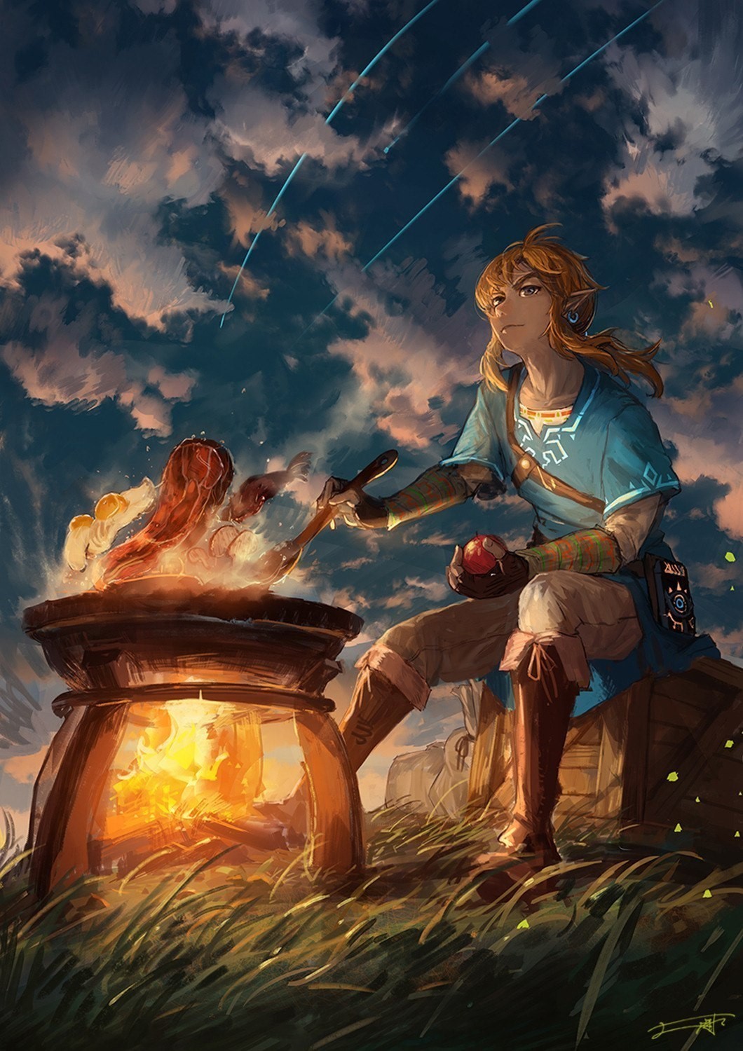 Линк Breath of the Wild арт