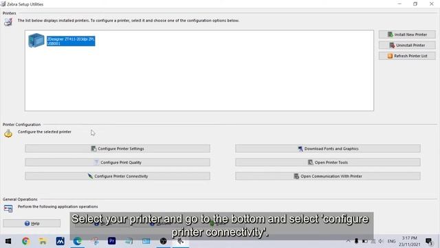 How to Setup Wireless Connection for Zebra ZT411 Barcode Printer