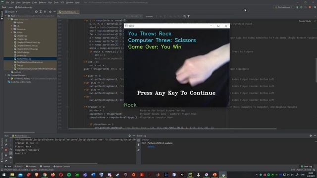 Project Lab 3 MiniProject Rock Paper Scissors with OpenCV in PyCharm смотреть онлайн