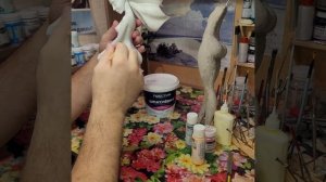 кукла из папье-маше,  процесс  #папьемаше #куклаизпапьемаше #сделатькуклу #кукла