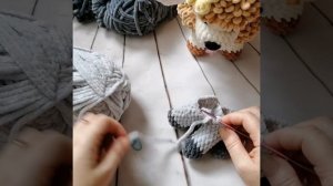 Амигуруми. Мк овечка из плюшевой пряжи крючком. Часть 1