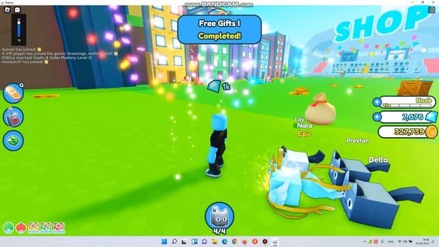играем в роблокс в pet simulator Х! с другом