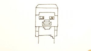 How to draw a character from Minecraft. Drawing and coloring for kids. Простые рисунки #234.