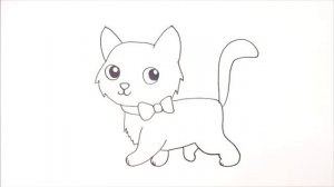 How to draw a cat | Сурет салу мысық | Как нарисовать кошку