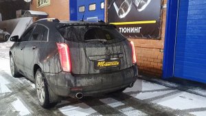 Изменили звук выхлопа Cadillac SRX v6