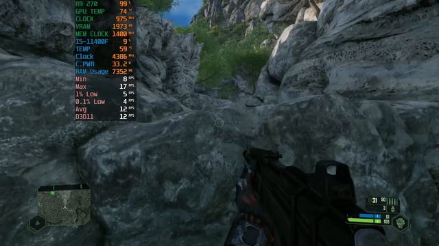 Crysis Remastered Gameplay | 1080P + 720P | R9 270 2GB | i5 11400F | 16GB | All Settings