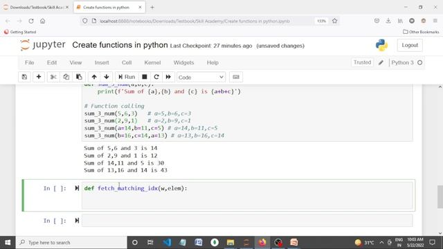 Creating Functions in Python: Complete Python Course for beginners #skillacademy #python