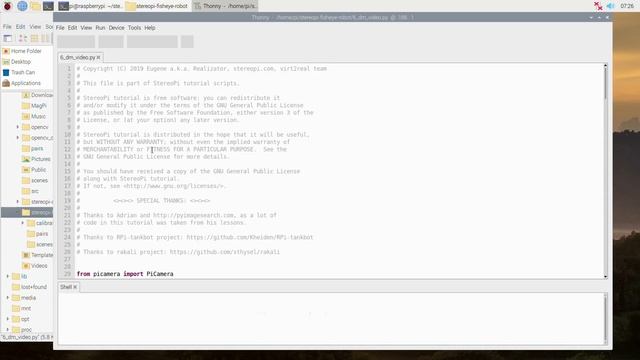 Step 6, Building a Depth Map from video, Python