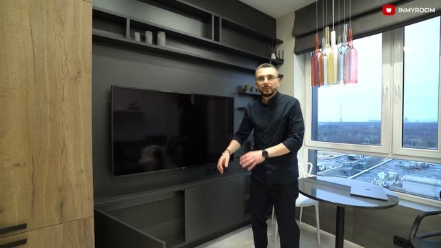 ?КРОХОТНАЯ студия 27м², удалось разместить все! Так КРУТО все придумали, просто БОМБА! #IMR250