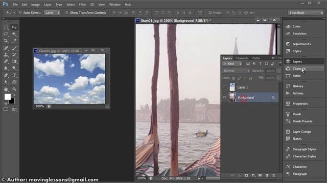 Photoshop CS6 lesson: Simple selection and layer mask Lesson 2 (Beginners) смотреть онлайн