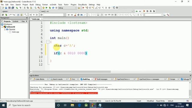 C++ Program to check whether a character is uppercase or lower case смотреть онлайн