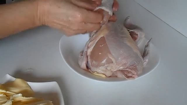 Курица, запеченная в духовке  по-французски