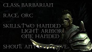 The Elder Scrolls V: Skyrim - Character Creation - Barbarian Class Build - Part 1