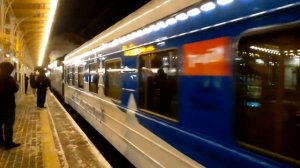 Поезд деда мороза из Великого Устюга в Санкт-Петербурге на станции Новый Петергоф, 7.01.2023