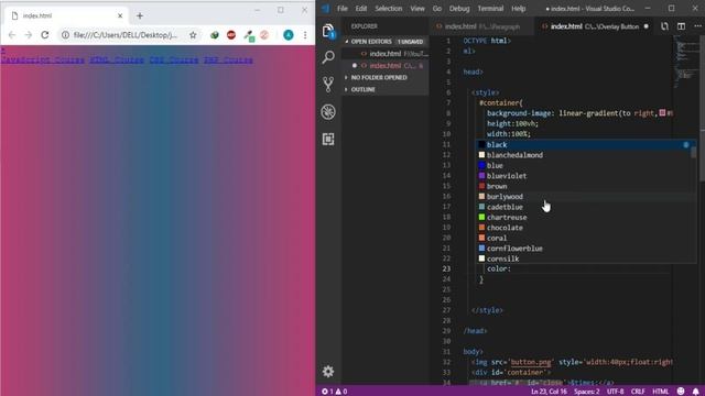 create full screen overlay in JavaScript | JavaScript examples