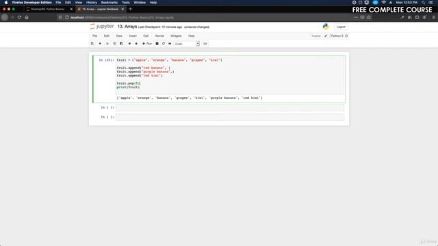 #33 - Arrays | Python Full Course - Beginner to Advanced [FREE]