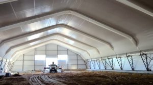 Скоро сдача каркасно-тентовый ангар для хоккея 29,5х85 Москва