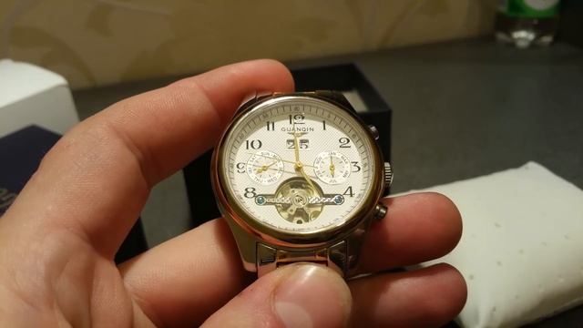Механические часы GUANQIN Test стекла aliexpress (Mechanical watches GUANQIN glass test смотреть онлайн