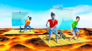 ГЛАВНОЕ НЕ ПАДАЙ ВНИЗ! МЕГА ЭПИЧНЫЙ ЧЕЛЛЕНДЖ ПОЛ ЭТО ЛАВА В РАФТ (Raft)