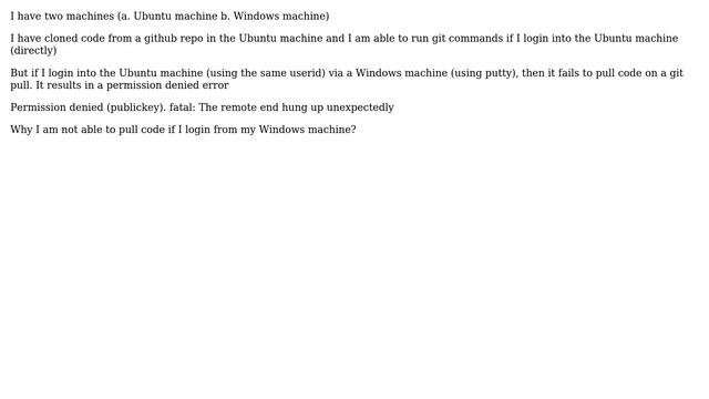 Unable to git pull while using putty смотреть онлайн